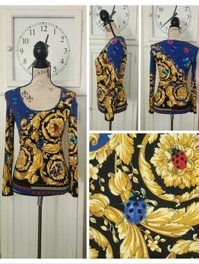 Vintage Y2K Versace long sleeve top